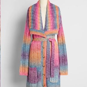 ModCloth Long Cardigan “The Last Summer Sunset Longline Cardigan”